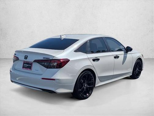 Platinum White Pearl 2025 Honda Civic Hybrid Sport