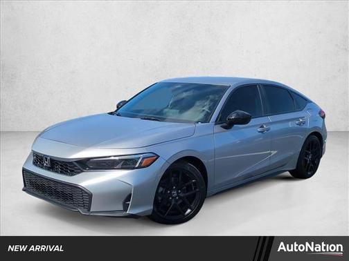 Solar Silver Metallic 2025 Honda Civic Sport