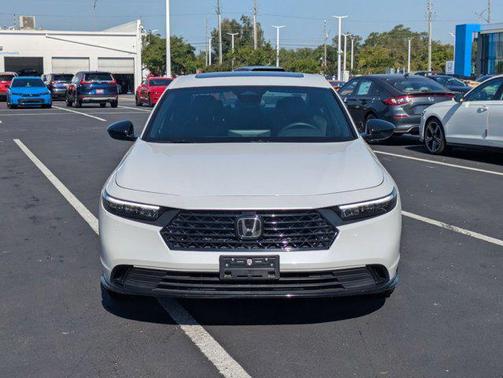Platinum White Pearl 2024 Honda Accord Hybrid Sport-L
