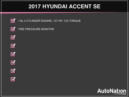Chalk White 2017 Hyundai Accent SE