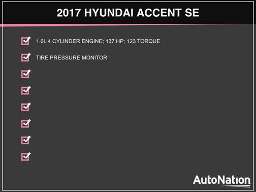 Chalk White 2017 Hyundai Accent SE