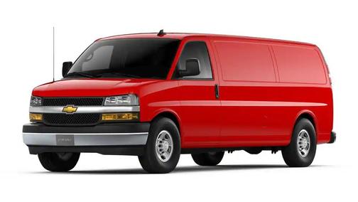 Red Hot 2026 Chevrolet Express 3500 3500 Extended Wheelbase, WT, RWD