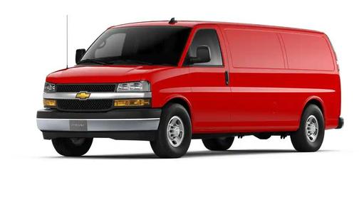 Red Hot 2026 Chevrolet Express 3500 3500 Extended Wheelbase, WT, RWD
