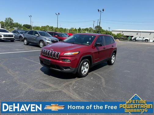 Deep Cherry Red Crystal Pearlcoat 2014 Jeep Cherokee Sport
