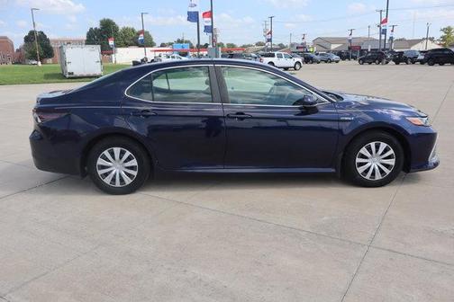 Blue 2021 Toyota Camry Hybrid LE