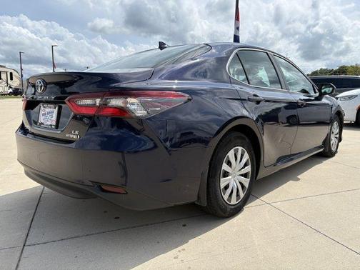 Blue 2021 Toyota Camry Hybrid LE