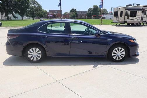 Blue 2021 Toyota Camry Hybrid LE