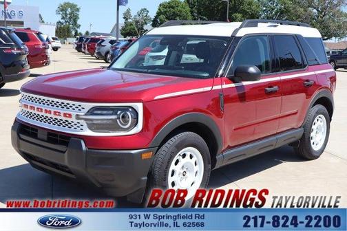 Red 2025 Ford Bronco Sport Heritage