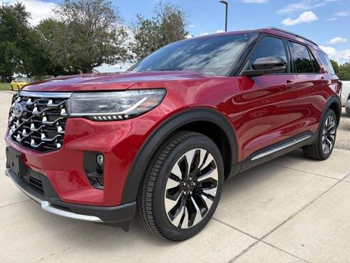Red 2026 Ford Explorer Platinum