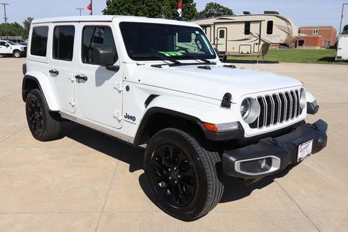 Bright White Clearcoat 2025 Jeep Wrangler 4xe Sahara