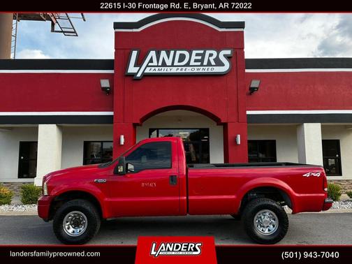 Red 2002 Ford F-250 XLT