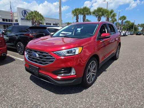 Red 2020 Ford Edge Titanium