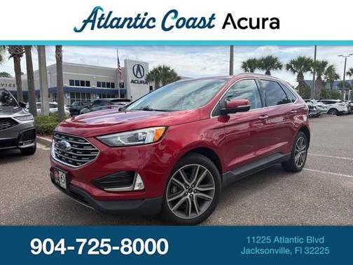 Red 2020 Ford Edge Titanium