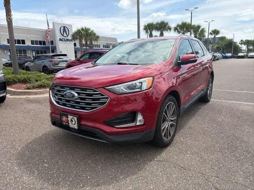 Red 2020 Ford Edge Titanium