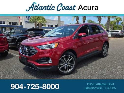 Red 2020 Ford Edge Titanium
