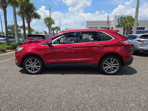 Red 2020 Ford Edge Titanium