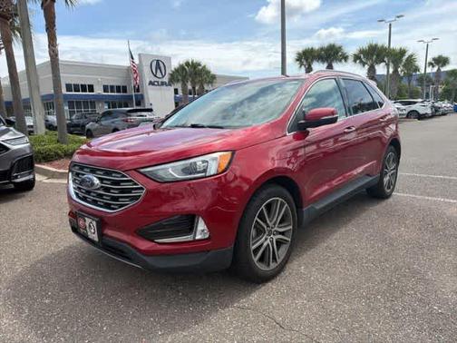 Red 2020 Ford Edge Titanium