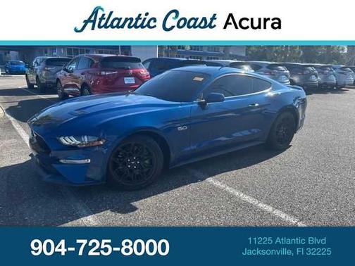 Blue 2022 Ford Mustang GT