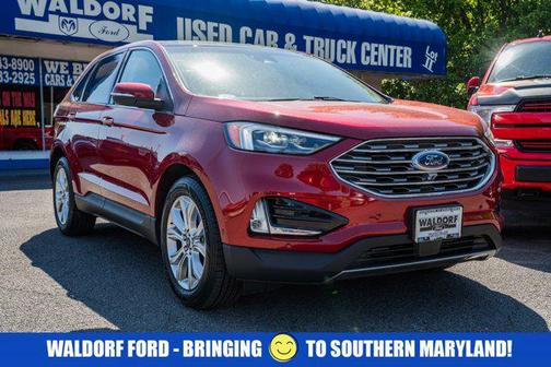 Rapid Red Metallic Tinted Clearcoat 2020 Ford Edge Titanium