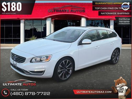 Crystal White Pearl 2015 Volvo V60 T5 Premier