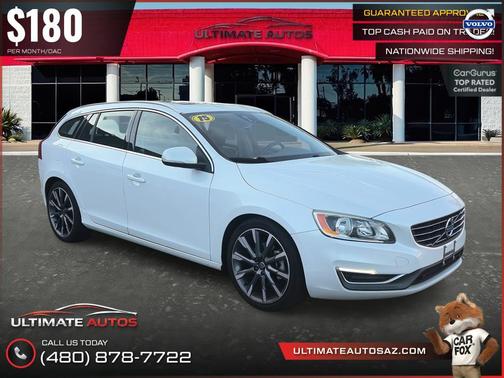 Crystal White Pearl 2015 Volvo V60 T5 Premier
