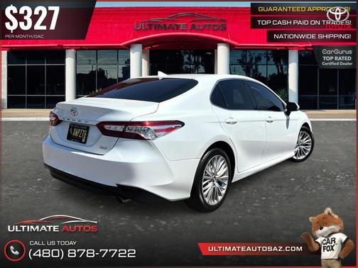 White 2019 Toyota Camry XLE