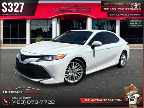 White 2019 Toyota Camry XLE