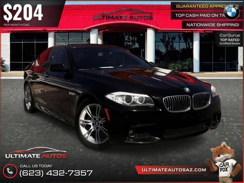 Black 2013 BMW 528 528i Sedan 4D