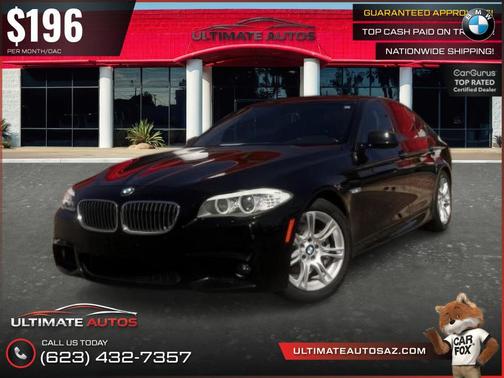 Black 2013 BMW 528 528i Sedan 4D