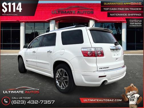 White 2012 GMC Acadia Denali