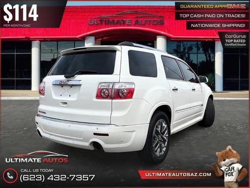White 2012 GMC Acadia Denali