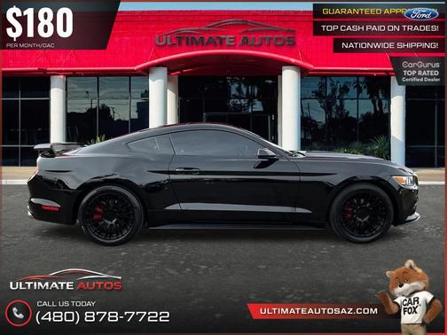 Black 2015 Ford Mustang EcoBoost Premium