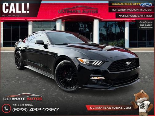 Black 2015 Ford Mustang EcoBoost Premium