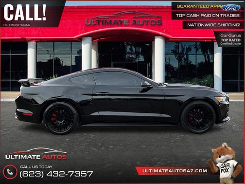 Black 2015 Ford Mustang EcoBoost Premium