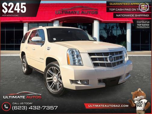 White Diamond Tricoat 2013 Cadillac Escalade Premium