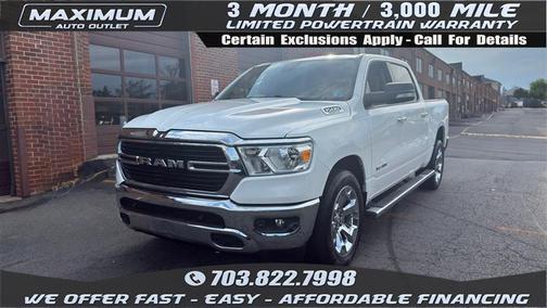 Bright White Clearcoat 2019 RAM 1500 Big Horn/Lone Star 4x4 Crew Cab 5'7" Box