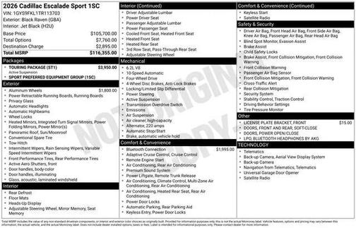 2026 Cadillac Escalade Sport
