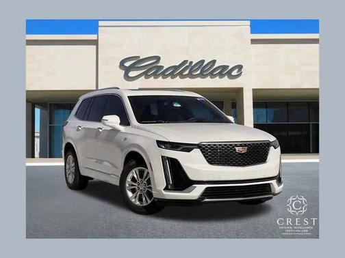 Crystal White Tricoat 2025 Cadillac XT6 Luxury FWD SUV