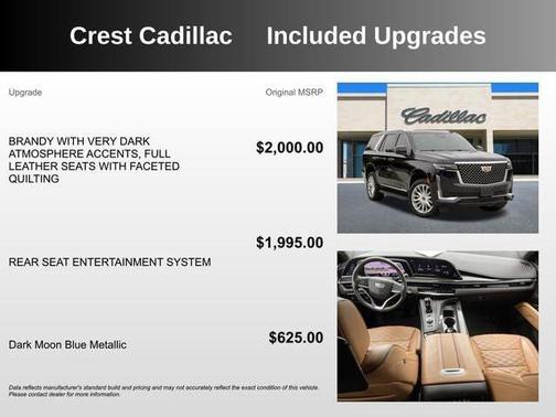 Dark Moon Blue Metallic 2021 Cadillac Escalade Premium Luxury