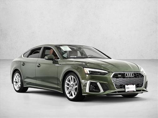 District Green Metallic 2024 Audi A5 Sportback S line Premium
