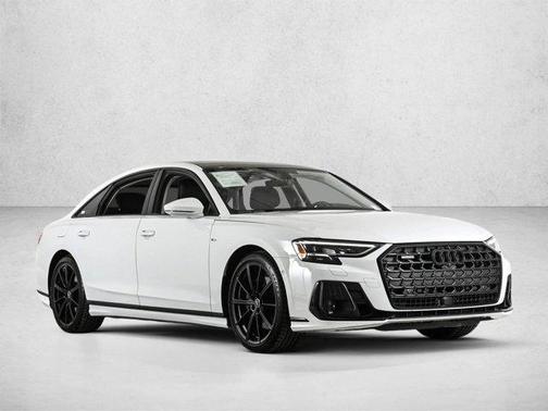Glacier White Metallic 2022 Audi A8 L 55