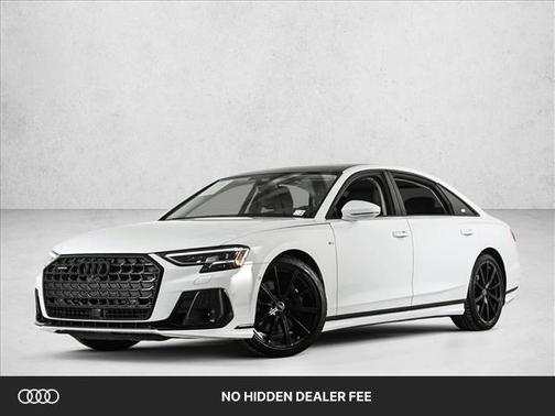 Glacier White Metallic 2022 Audi A8 L 55
