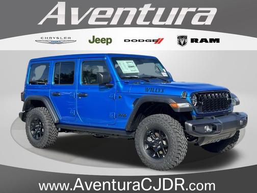 Hydro Blue Pearl 2024 Jeep Wrangler Sport