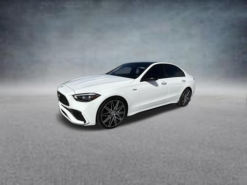White 2024 Mercedes-Benz AMG C 43 Base 4MATIC