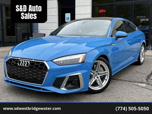 Blue 2021 Audi A5 Sportback 45 S Line Premium Plus