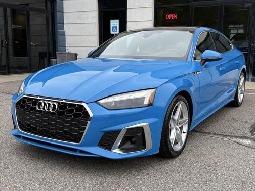 Blue 2021 Audi A5 Sportback 45 S Line Premium Plus