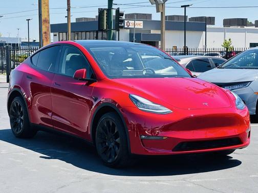 Red 2022 Tesla Model Y Long Range Dual Motor All-Wheel Drive