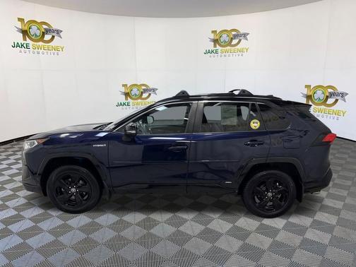 Blue Print/Midnight Black Metallic 2021 Toyota RAV4 Hybrid SE