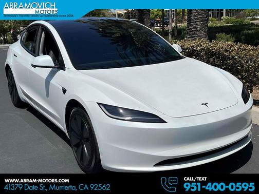 Pearl White Multi-Coat 2025 Tesla Model 3 Long Range