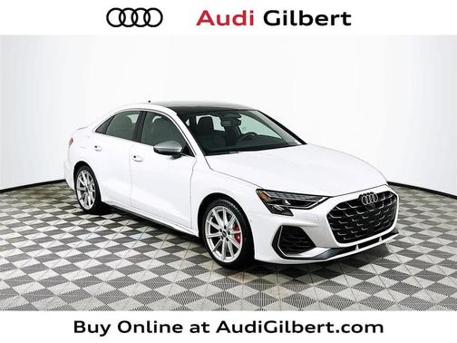 Glacier White metallic 2026 Audi S3 Premium Sedan